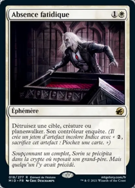 Absence fatidique, carte Magic MID 18 — extension Innistrad : chasse de minuit