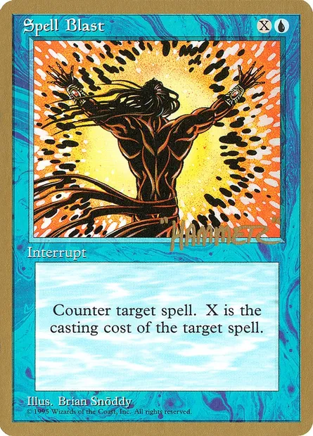 Spell Blast, Magic card PTC shr103 — Pro Tour Collector Set set