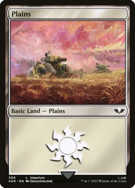 Plaine, carte Magic 40K 306 — extension Warhammer 40,000 Commander