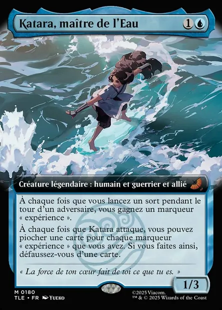 Katara, maître de l'Eau, carte Magic TLE 180 — extension Avatar: The Last Airbender Eternal