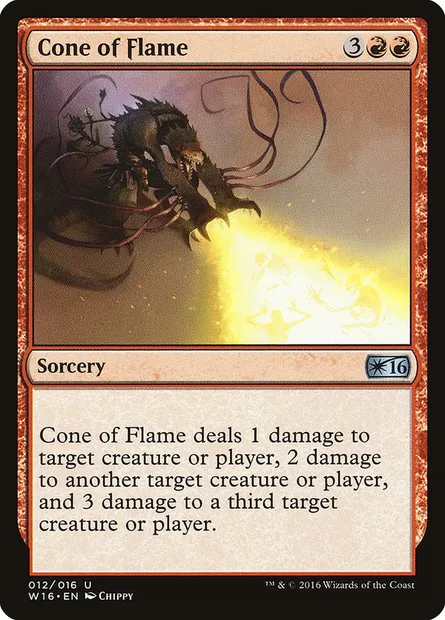 Cone of Flame, Magic card W16 12 — Welcome Deck 2016 set