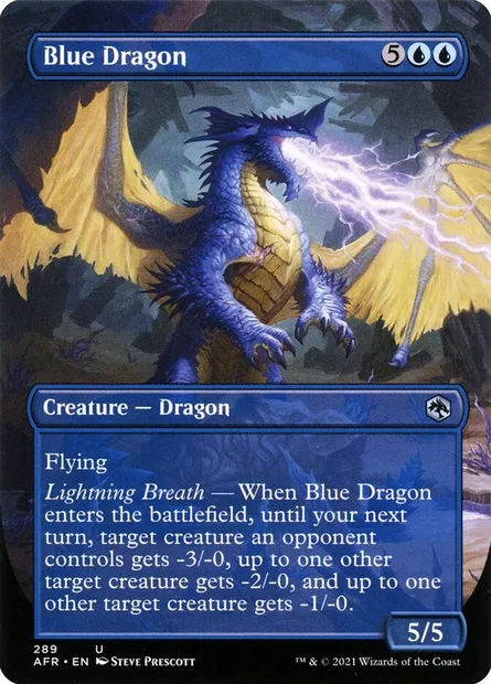 Blue Dragon, Magic card AFR 289 — Adventures in the Forgotten Realms set