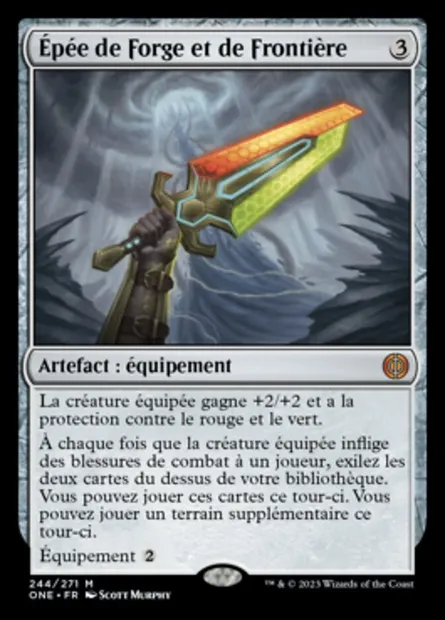 Épée de Forge et de Frontière, carte Magic ONE 244 — extension Tous Phyrexians
