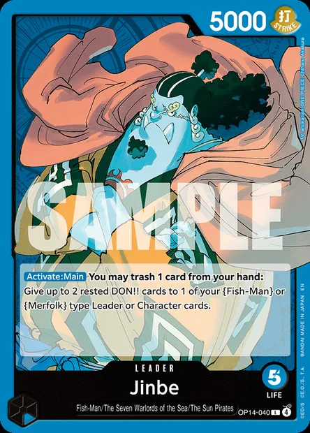 Jinbe, One Piece card OP14-040 — THE AZURE SEA’S SEVEN set