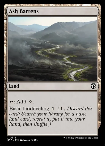 Ash Barrens, Magic card M3C 318 — Modern Horizons 3 Commander set