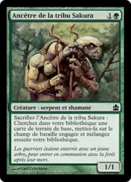 Ancêtre de la tribu Sakura, carte Magic CMD 169 — extension Commander 2011