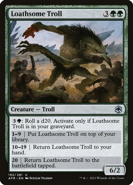 Loathsome Troll, Magic card AFR 192 — Adventures in the Forgotten Realms set