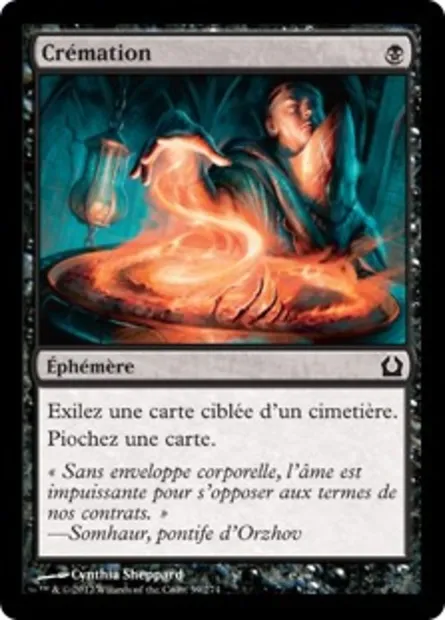 Crémation, carte Magic RTR 59 — extension Retour à Ravnica