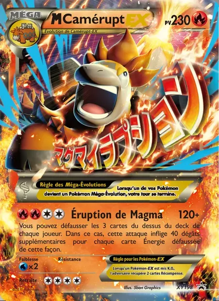 M-Camérupt-EX, carte Pokémon XY 198 — extension Promo XY