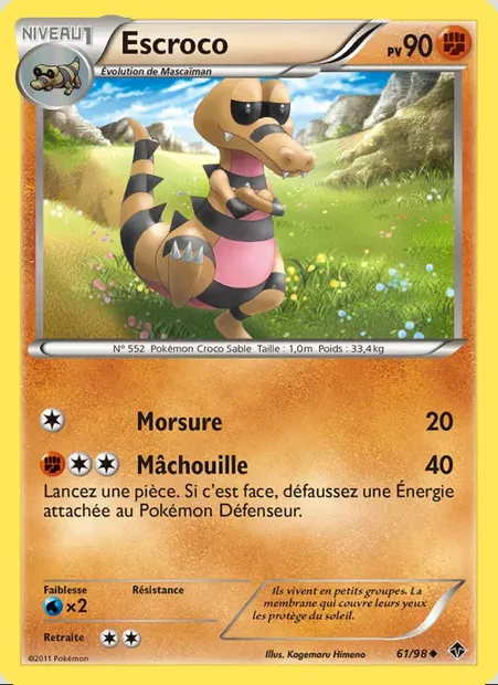 Escroco, carte Pokémon EPO 61 — extension Pouvoirs Émergents
