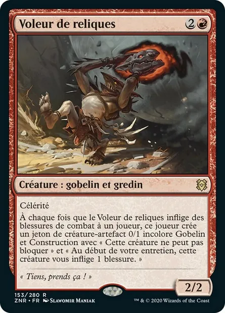 Voleur de reliques, carte Magic ZNR 153 — extension Renaissance de Zendikar