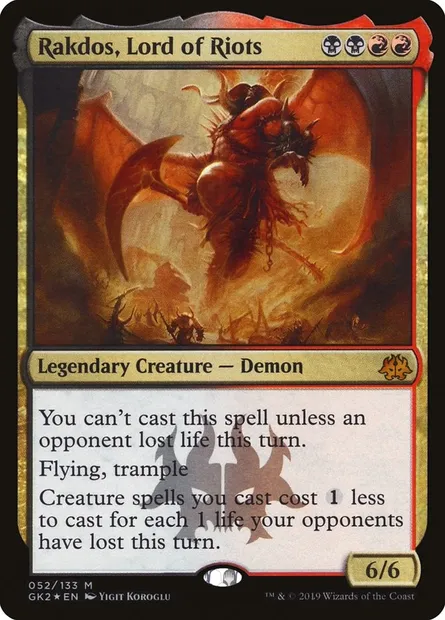 Rakdos, Lord of Riots, Magic card GK2 52 — RNA Guild Kit set
