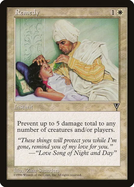 Remedy, Magic card VIS 17 — Visions set