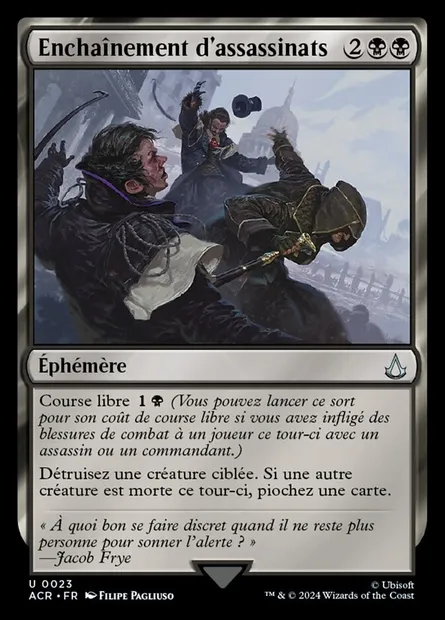 Enchaînement d'assassinats, carte Magic ACR 23 — extension Assassin's Creed