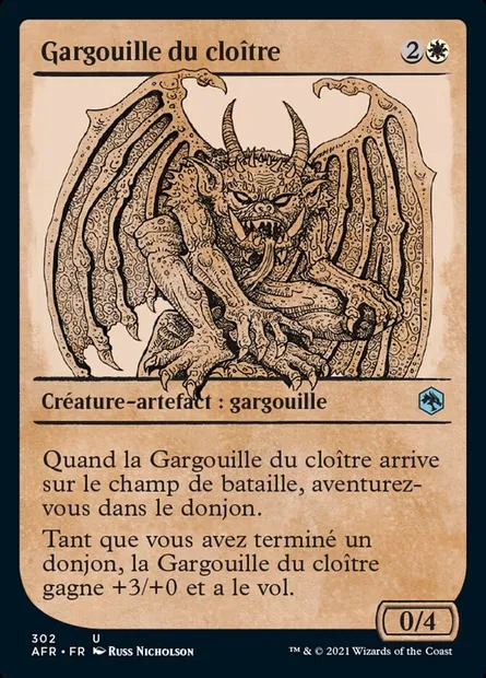 Gargouille du cloître, carte Magic AFR 302 — extension Forgotten Realms: Aventures dans les Royaumes Oubliés