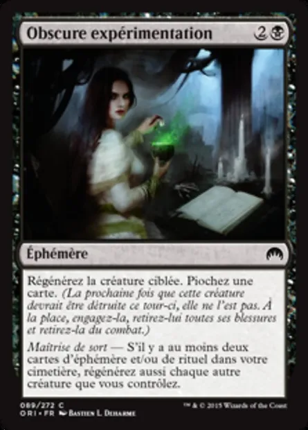 Obscure expérimentation, carte Magic ORI 89 — extension Magic Origines