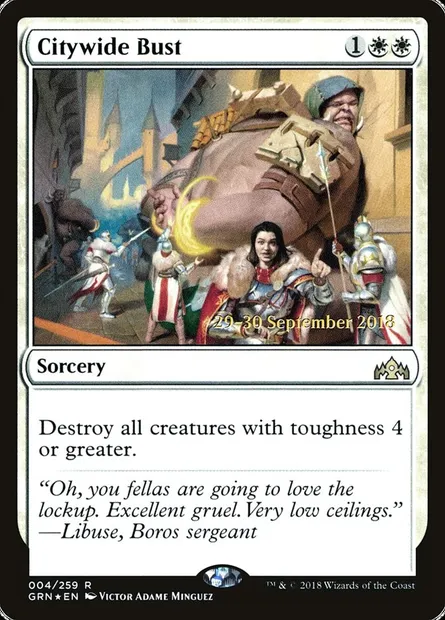 Citywide Bust, Magic card PGRN 4s — Guilds of Ravnica Promos set