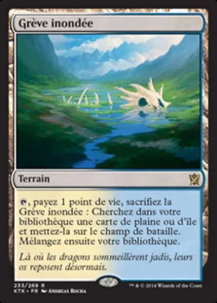 Grève inondée, carte Magic KTK 233 — extension Les Khans de Tarkir
