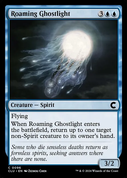 Luminesprit errant, carte Magic CLU 96 — extension Ravnica: Clue Edition