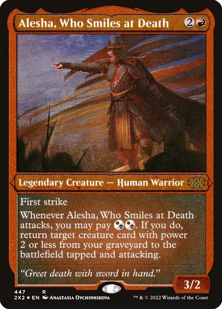 Alesha, Who Smiles at Death, Magic card 2X2 447 — Double Masters 2022 set