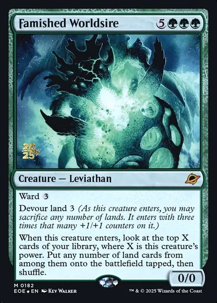 Famished Worldsire, Magic card PEOE 182s — Edge of Eternities Promos set