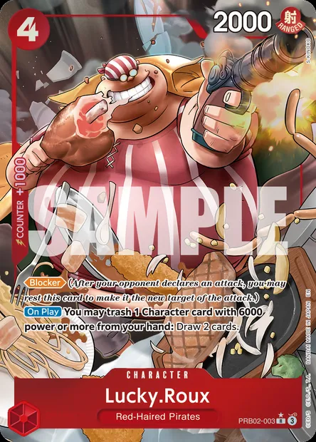 Lucky.Roux, One Piece card PRB02-003 — ONE PIECE CARD THE BEST vol.2 set