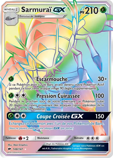Sarmuraï GX, carte Pokémon BUS 148 — extension Ombres Ardentes
