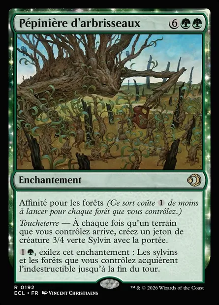 Pépinière d'arbrisseaux, carte Magic ECL 192 — extension Lorwyn Eclipsed