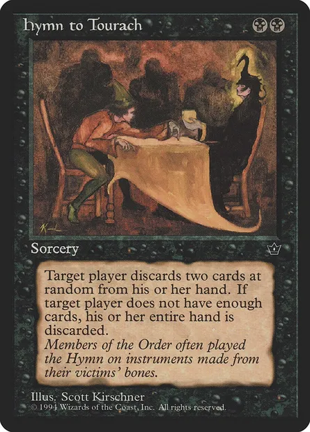 Hymn to Tourach, carte Magic FEM 38d — extension Fallen Empires