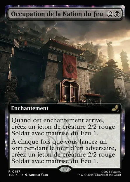 Occupation de la Nation du Feu, carte Magic TLE 187 — extension Avatar: The Last Airbender Eternal