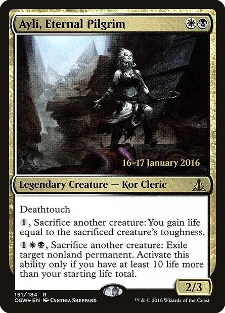 Ayli, pèlerine éternelle, carte Magic POGW 151s — extension Oath of the Gatewatch Promos