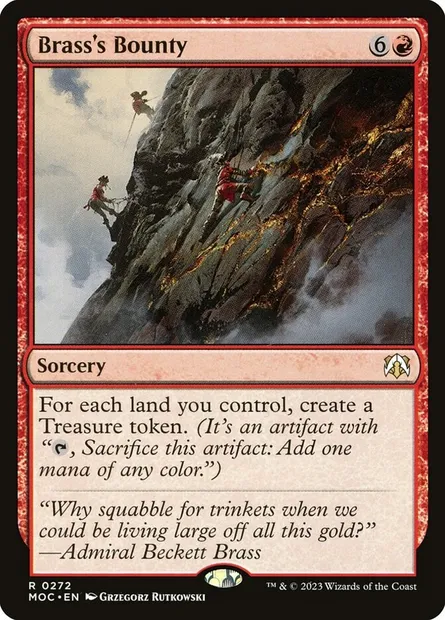 Brass's Bounty, Magic card MOC 272 — March of the Machine Commander set