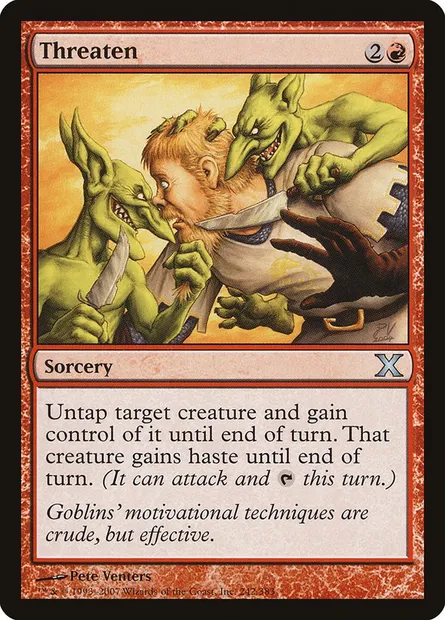 Threaten, Magic card 10E 242 — Tenth Edition set