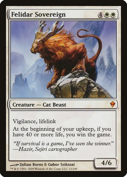 Felidar Sovereign, Magic card ZEN 12 — Zendikar set