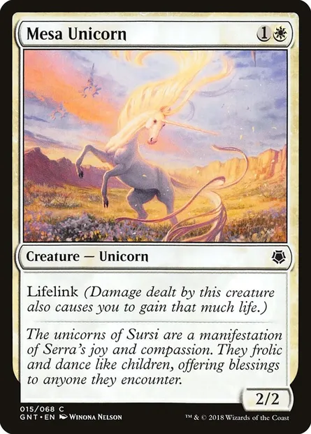 Licorne de mesa, carte Magic GNT 15 — extension Game Night