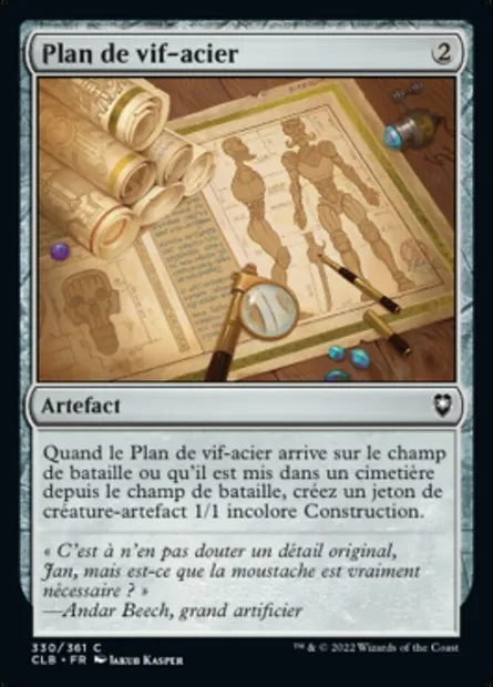 Plan de vif-acier, carte Magic CLB 330 — extension Commander Légendes : la bataille de la Porte de Baldur
