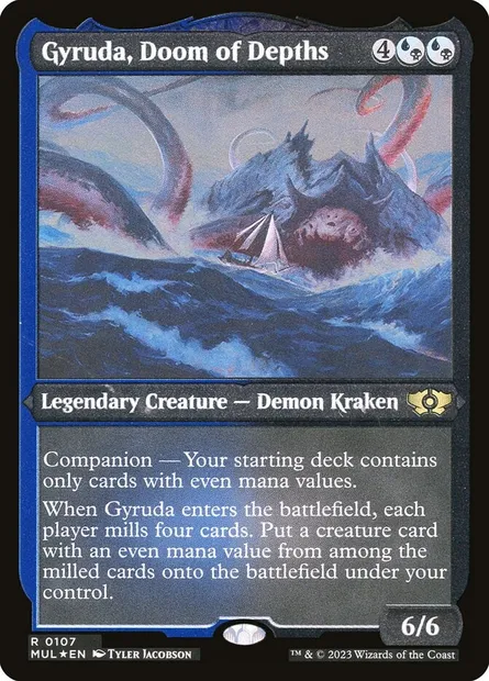Gyruda, calamité des profondeurs, carte Magic MUL 107 — extension Multiverse Legends
