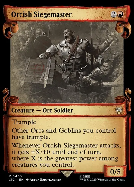Orcish Siegemaster, Magic card LTC 435 — Tales of Middle-earth Commander set