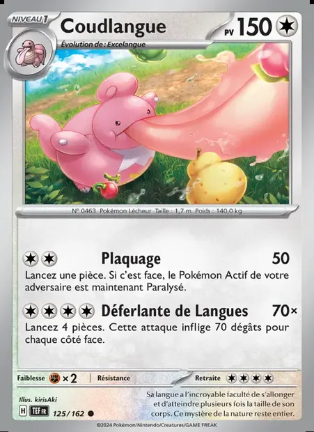 Coudlangue, carte Pokémon TEF 125 — extension Forces Temporelles