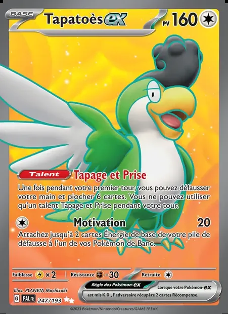 Tapatoès-ex, carte Pokémon PAL 247 — extension Évolutions à Paldea