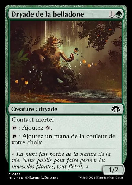 Dryade de la belladone, carte Magic MH3 163 — extension Modern Horizons 3