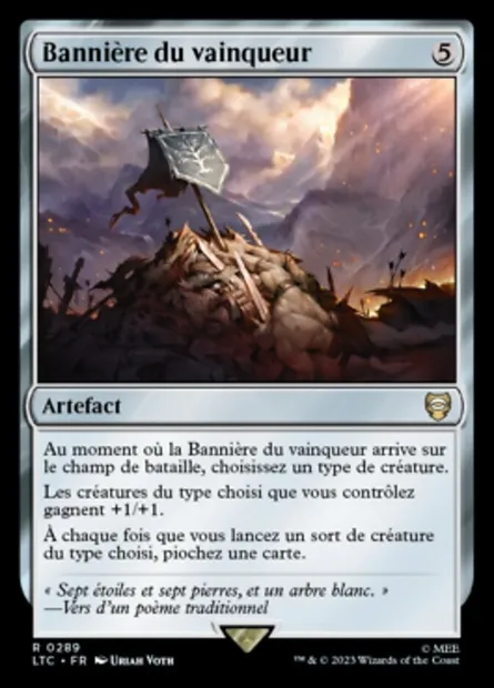Bannière du vainqueur, carte Magic LTC 289 — extension Tales of Middle-earth Commander