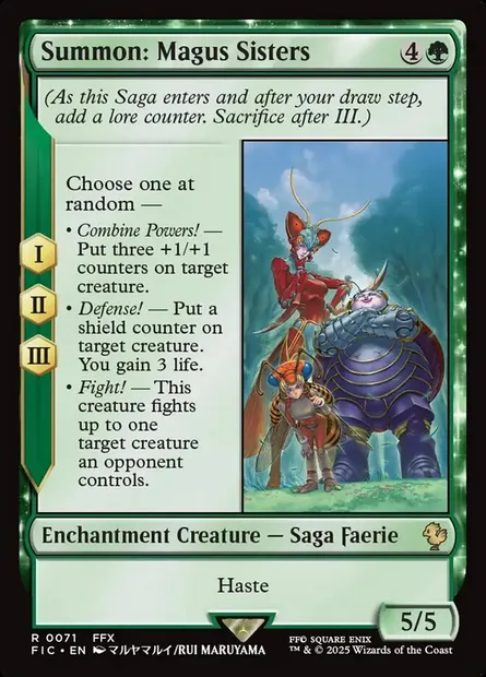 Summon: Magus Sisters, Magic card FIC 71 — Final Fantasy Commander set