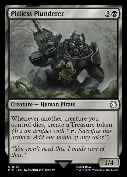 Pitiless Plunderer, Magic card PIP 187 — Fallout set