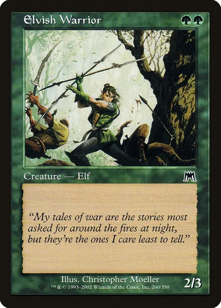 Elvish Warrior, Magic card ONS 260 — Onslaught set