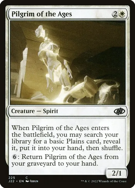 Pilgrim of the Ages, Magic card J22 225 — Jumpstart 2022 set