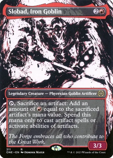 Slobad, Iron Goblin, Magic card ONE 311 — Phyrexia: All Will Be One set