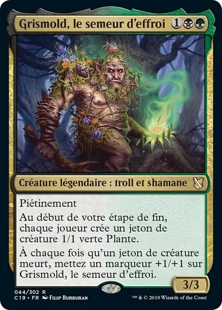 Grismold, le semeur d'effroi, carte Magic C19 44 — extension Commander 2019