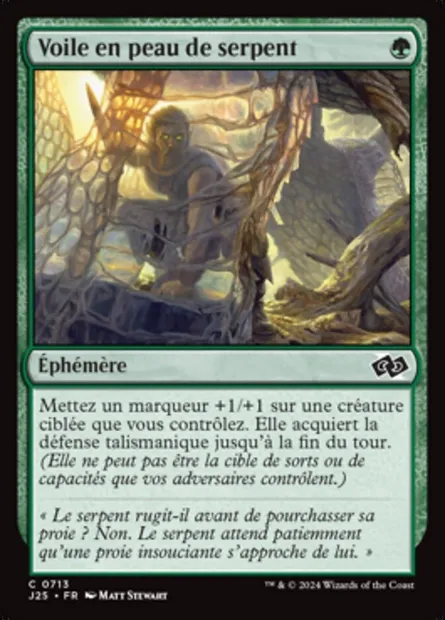 Voile en peau de serpent, carte Magic J25 713 — extension Foundations Jumpstart