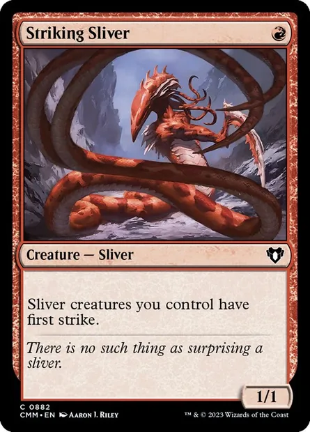 Striking Sliver, Magic card CMM 882 — Commander Masters set